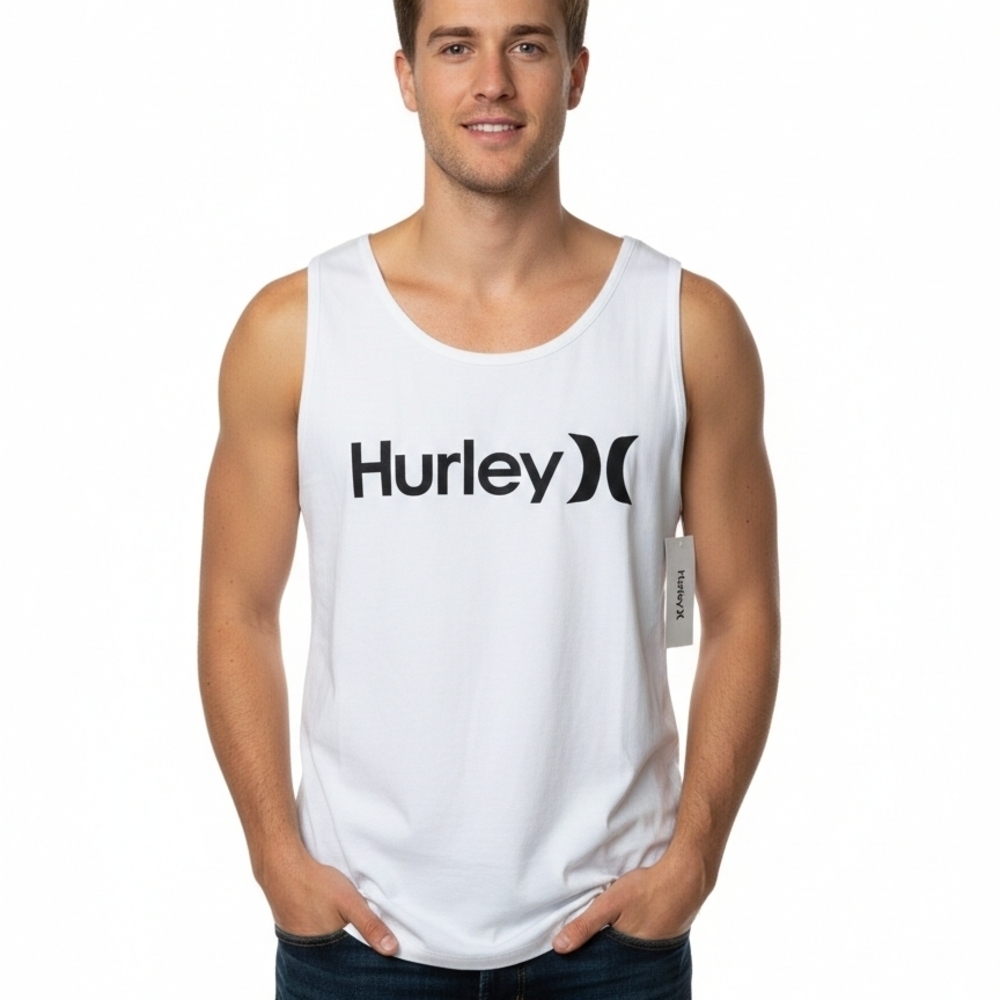 4/20$ Hurley Men's Classic White Tank Top